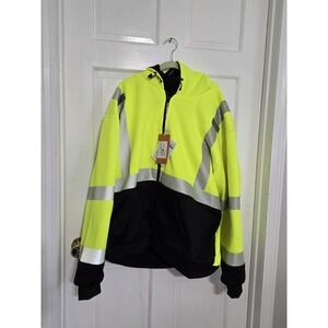 Portwest Hi Visibility hoodie safety work wear black yellow 3XL‎